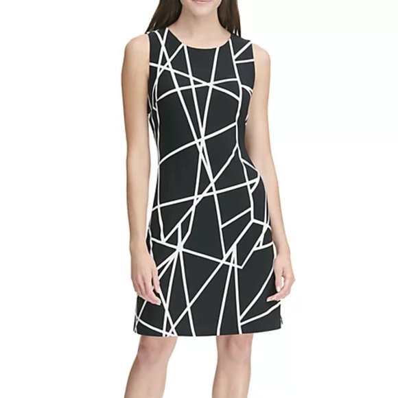 Tommy Hilfiger Cats Cradle Jersey Shift Dress NWT SZ 8 - Picture 1 of 15